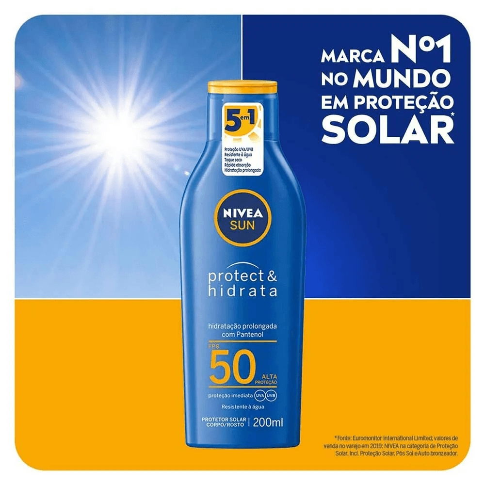Protetor Solar Nivea Sun Protect & Hidrata FPS 50 200ml